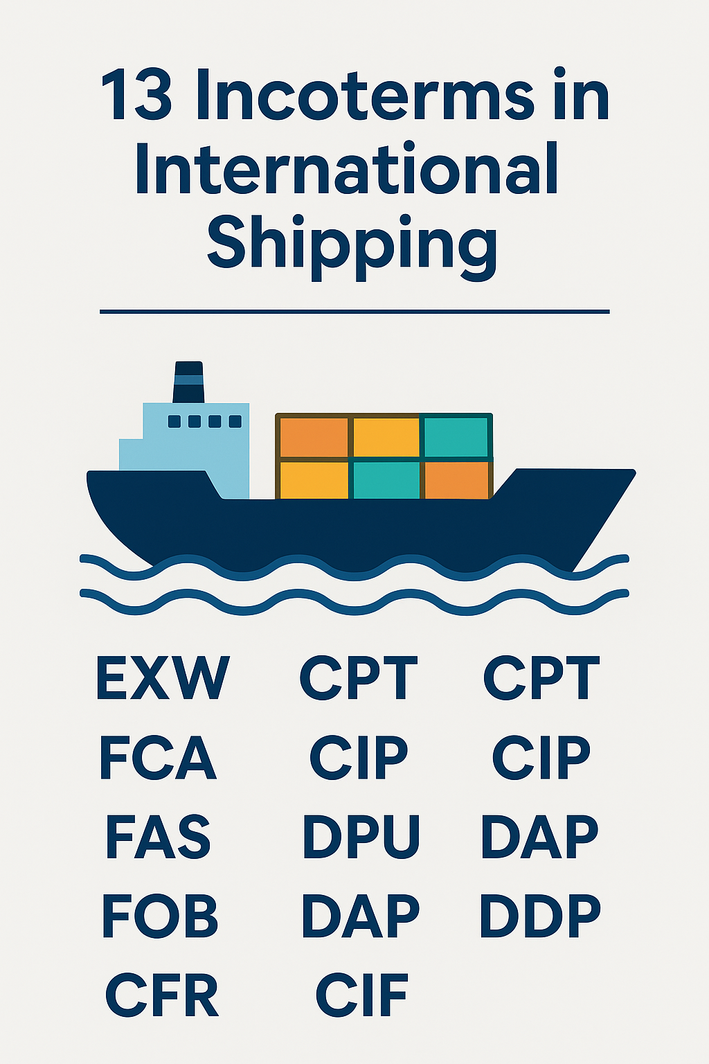 A Clear Guide to the 13 Incoterms in International Shipping