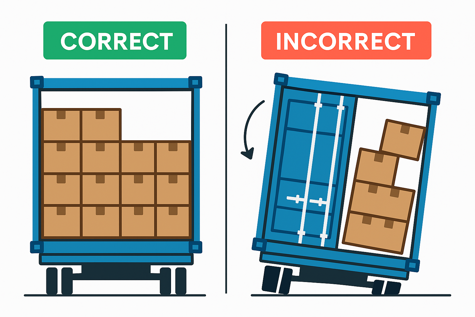 Understanding Container Weight Balance and Uneven Loading in International Shipping