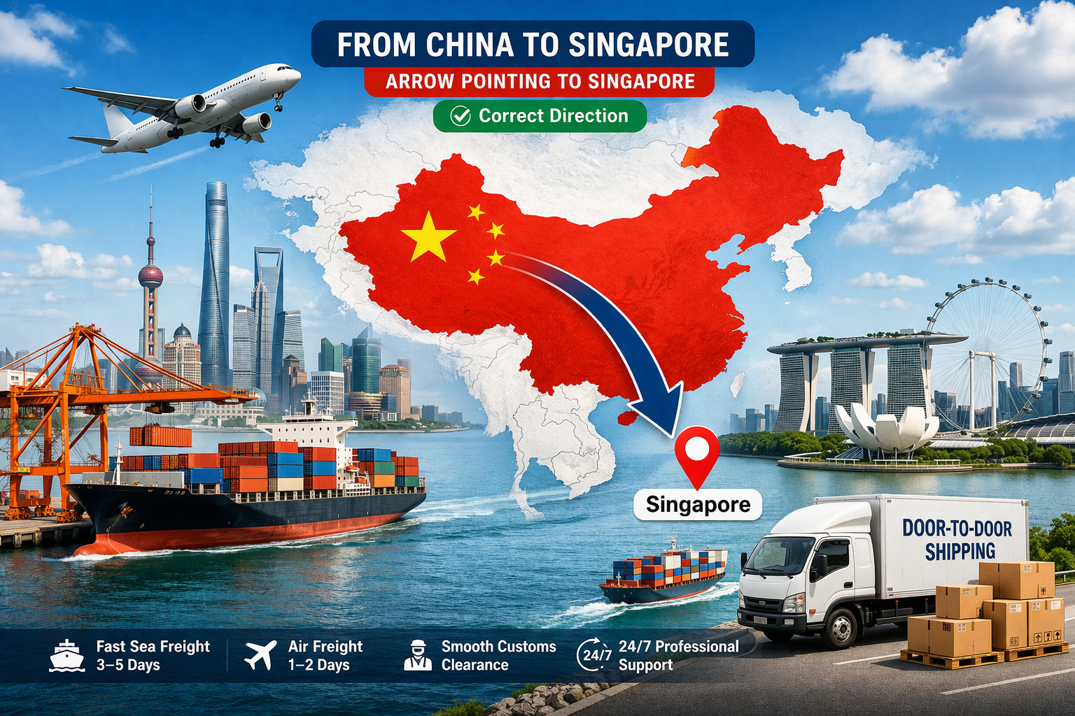 China to Singapore